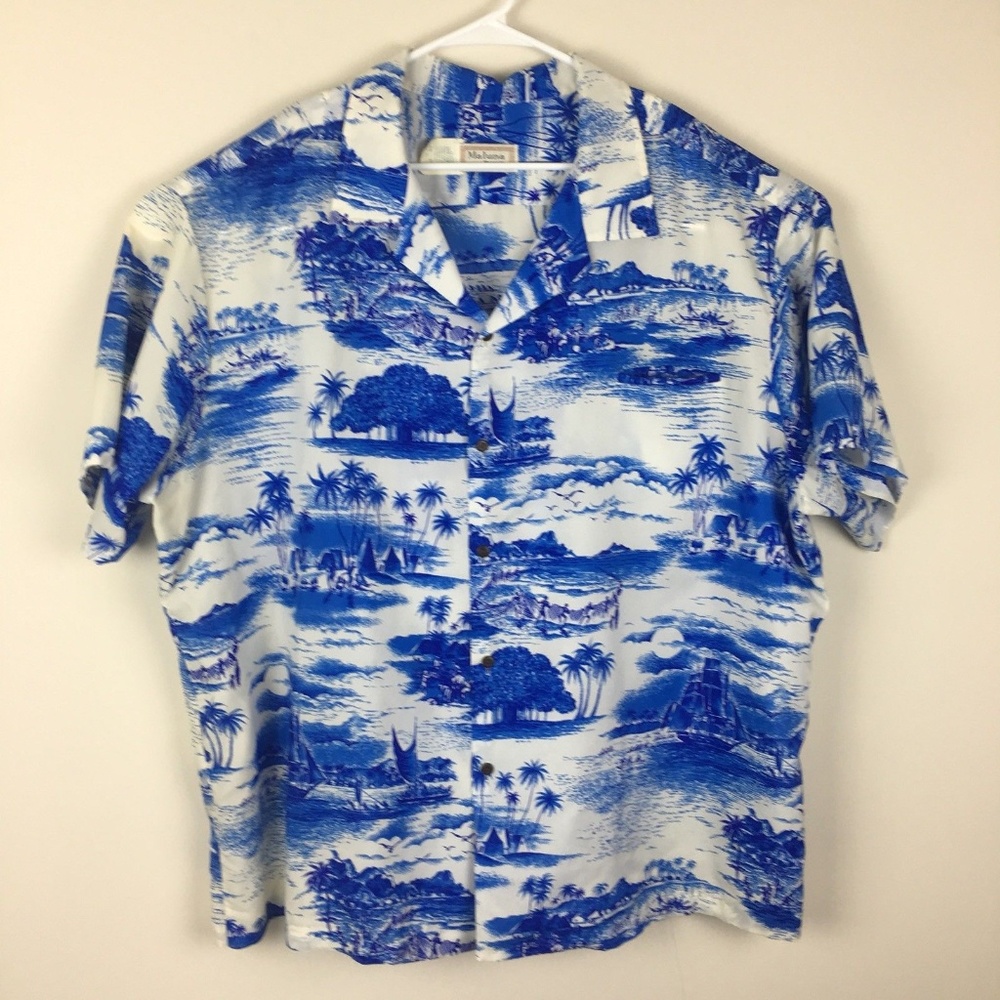 Men's VNTG Maluna Hawaii Shirt Slash Pocket 4XL